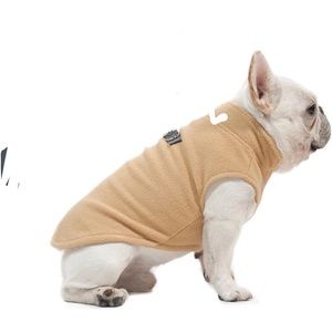New Xsmall Beige Fleece small pet dog cat winter cold weather vest